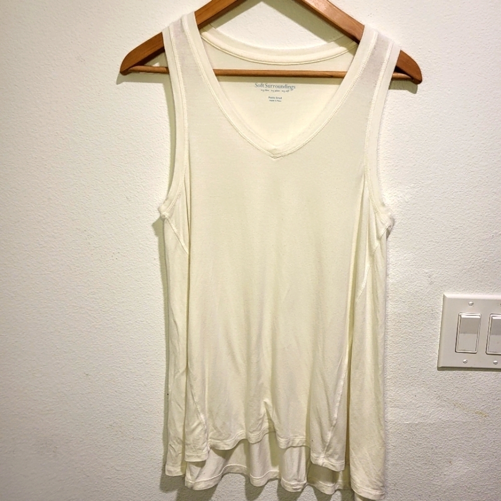 Soft Surroundings white soft tunic blouse